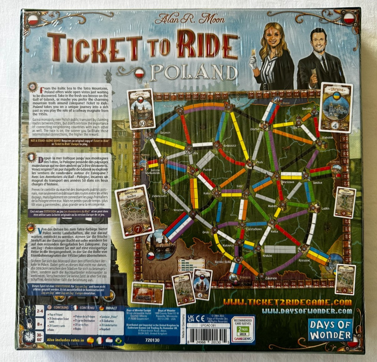 TICKET TO RIDE POLAND BOARD GAME DAYS OF WONDER BRAND NEW IN SEALED BOX