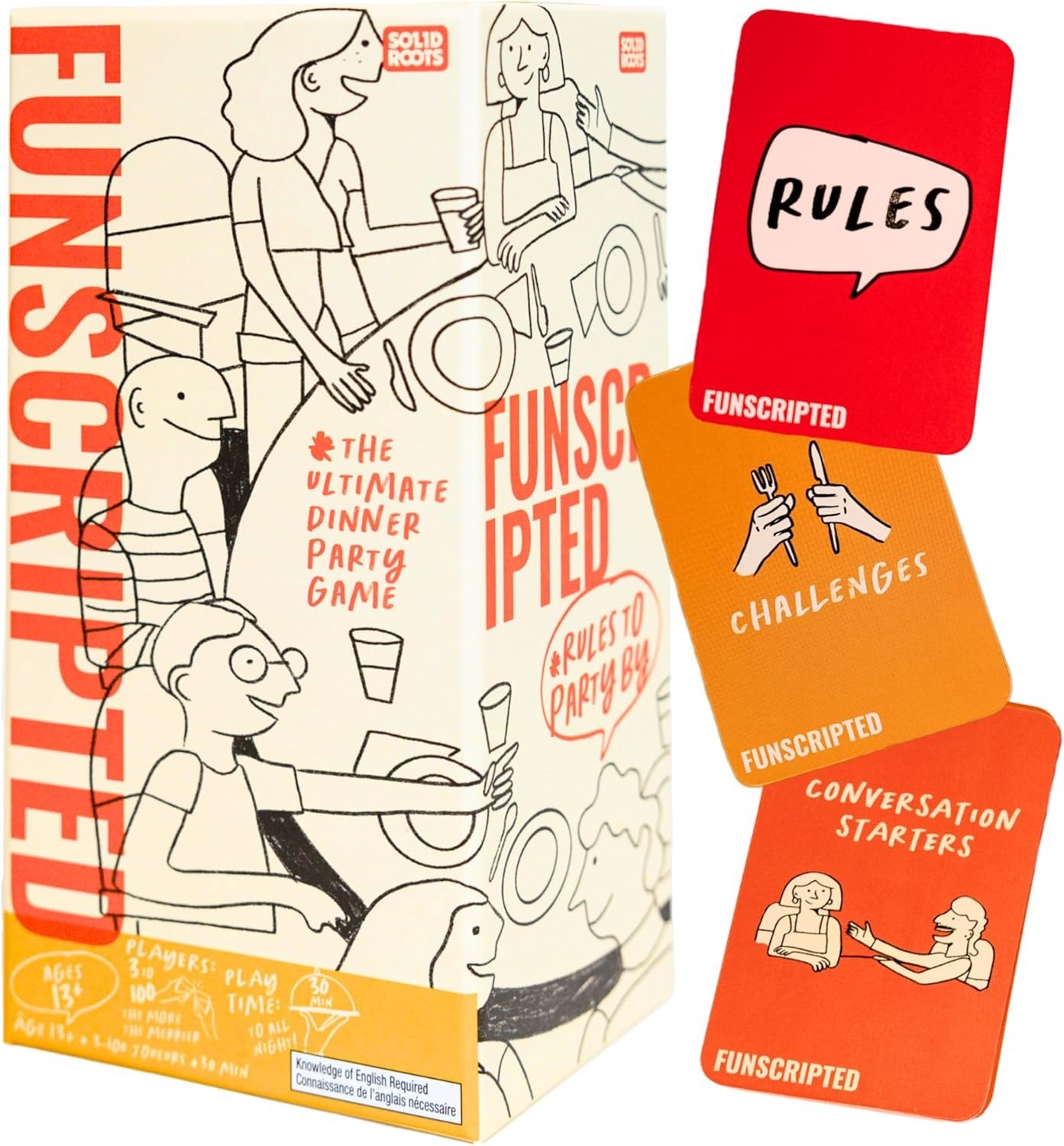 Spin Master Games SolidRoots Funscripted The Hilarious Dinner Party Game