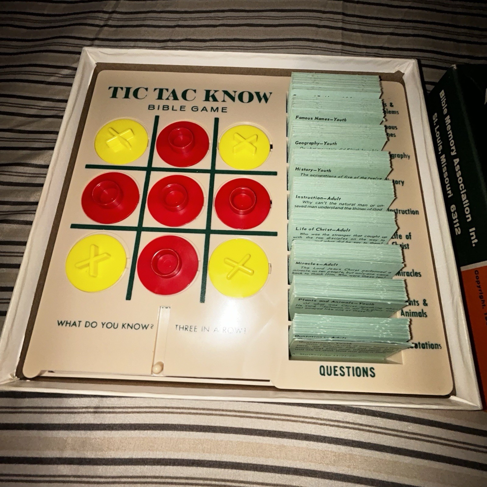 Tic Tac Know Bible Game (1964, Bible Memory Association Int.) – Complete