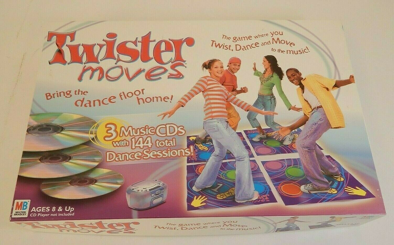 Board game TWISTER MOVES, Complete, 1 to 4 players, 3 Music CD’s