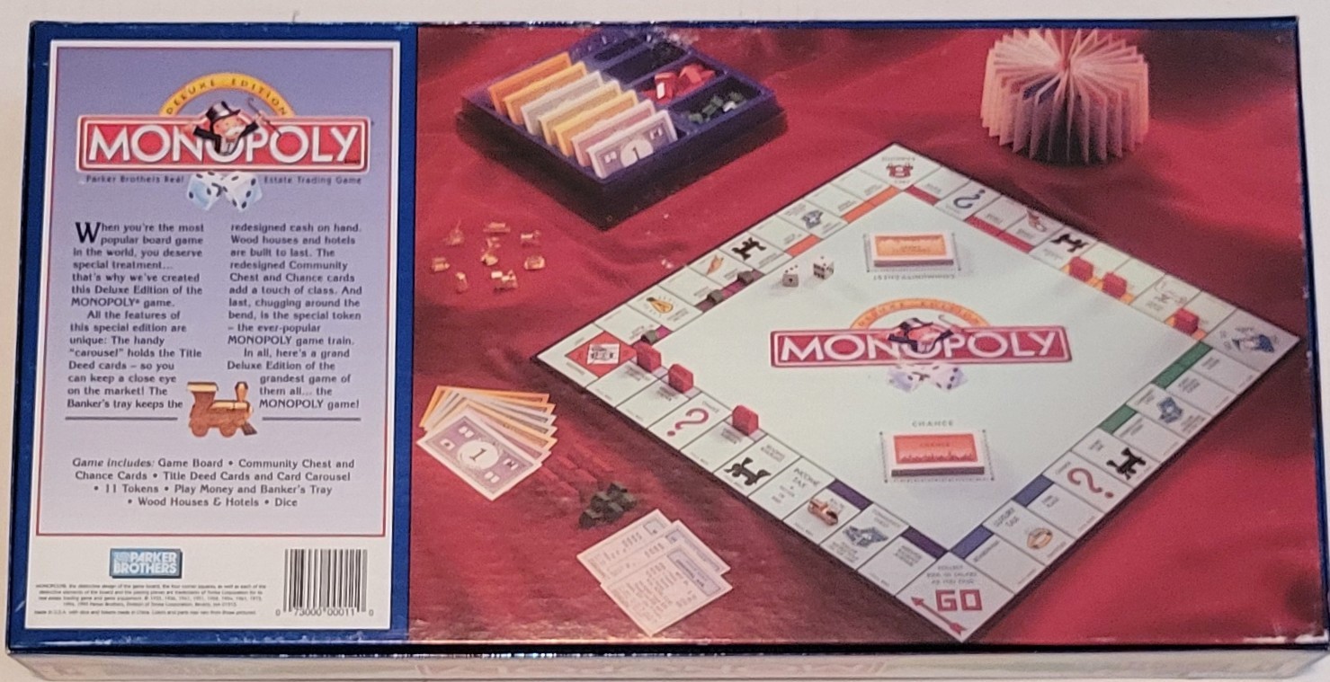 Monopoly Deluxe Edition 00011 1998 Parker Brothers Gold Tokens (Not Played)