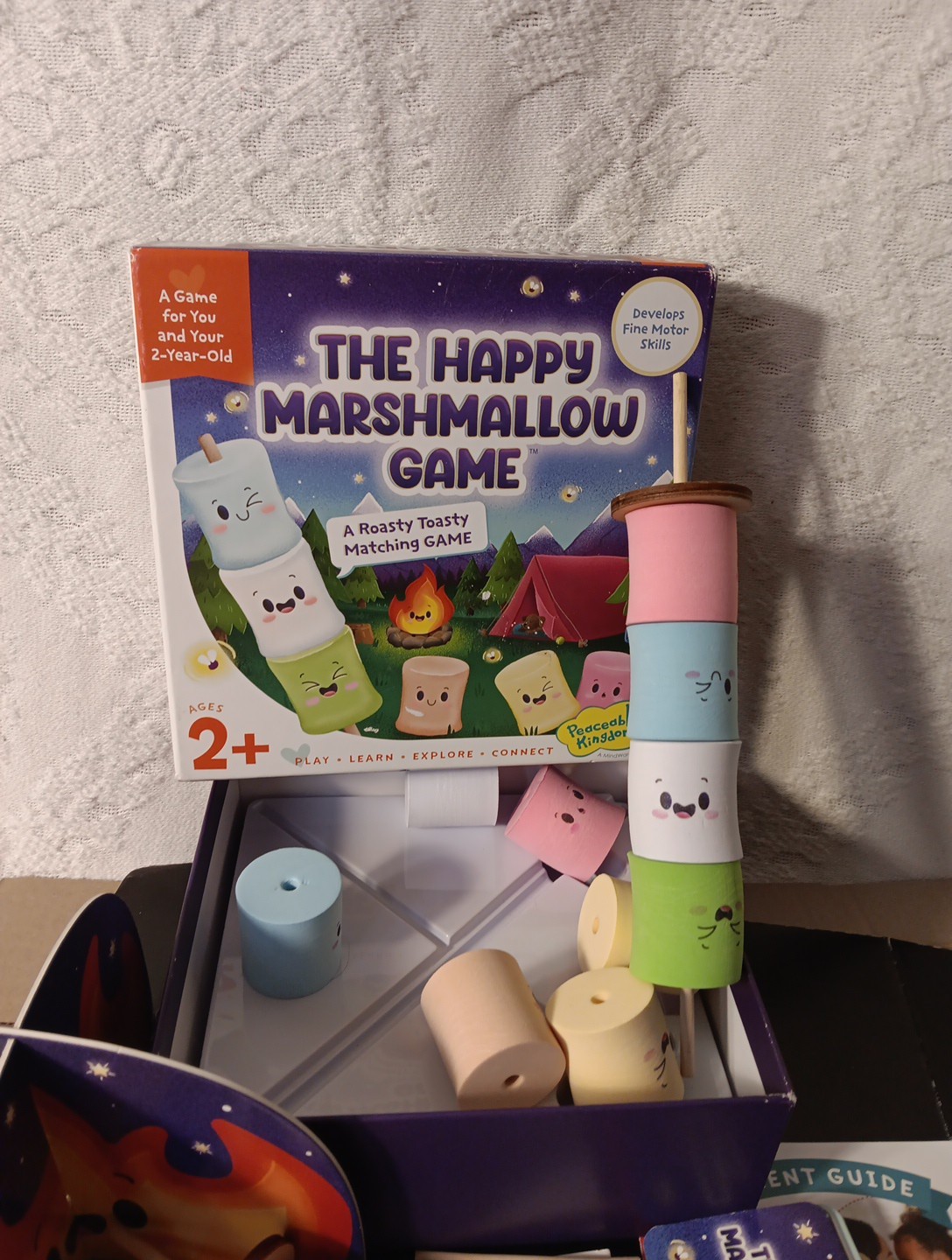 The Happy Marshmallow Game Peaceable Kingdom BROKEN STICK FOR PARTS COMPLETE