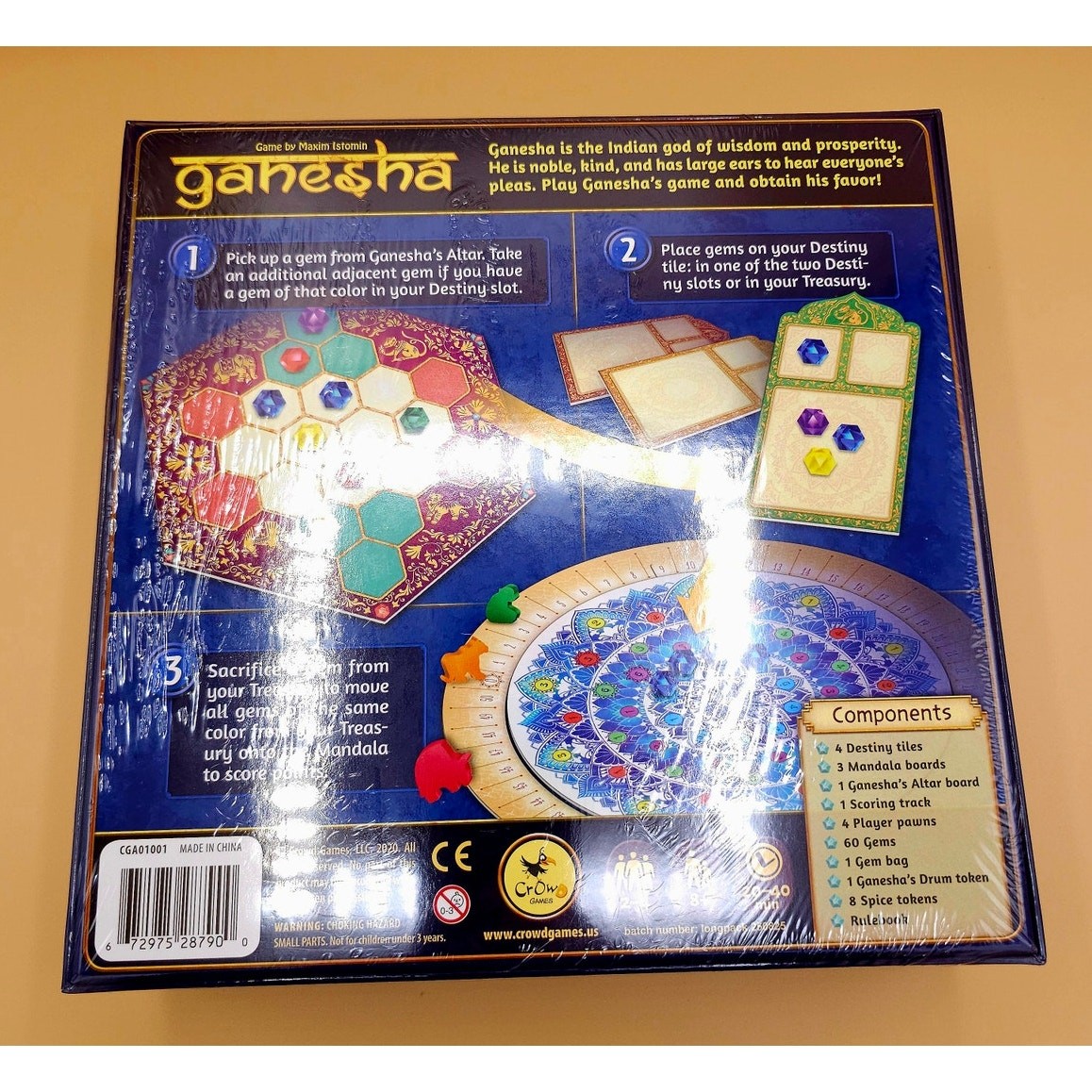 Crowd Games Ganesha Board Game Indian God Of Wisdom Theme by Maxim Istomin NIB