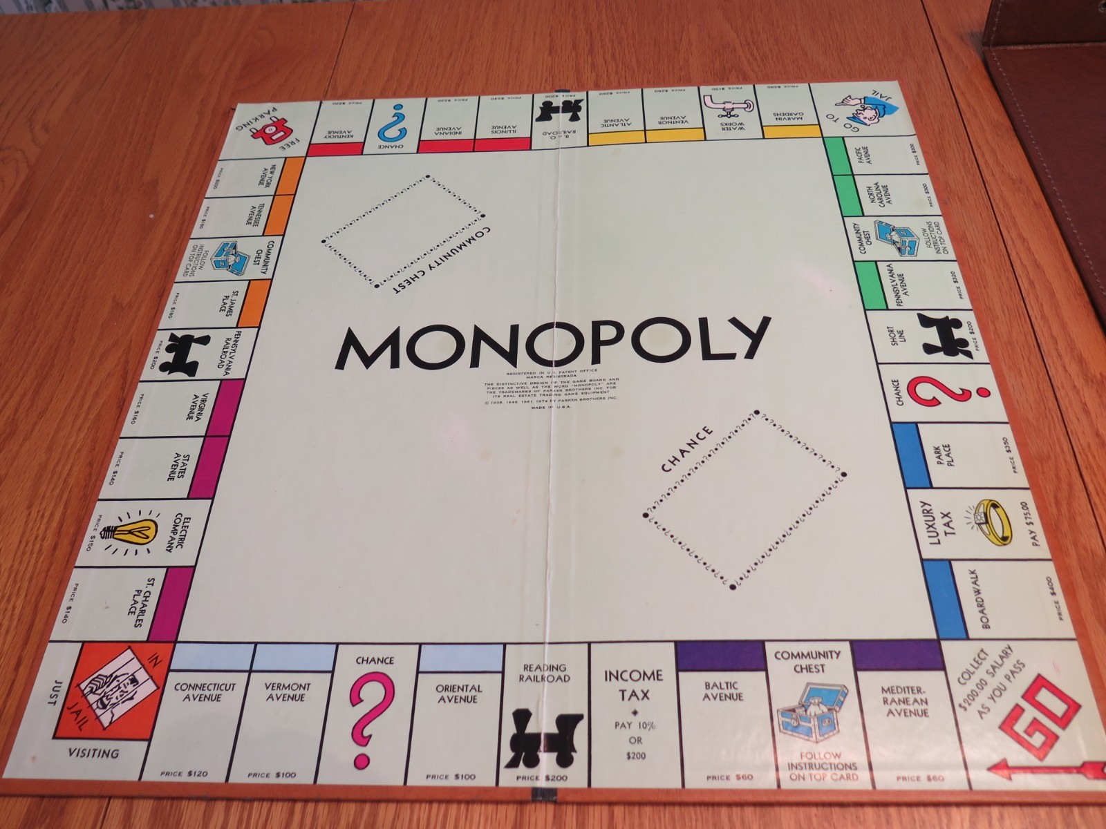 VINTAGE Monopoly Board Game 1974 Faux Leather Case Special Edition