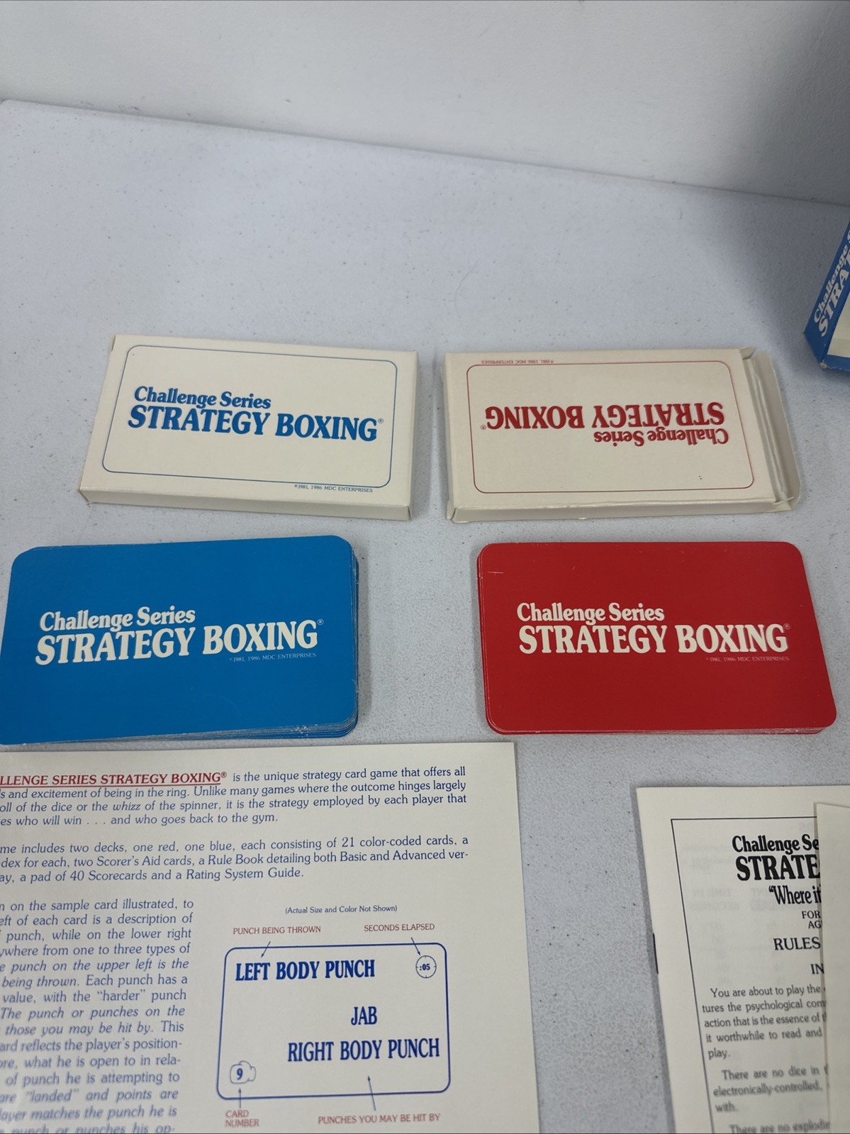 Challenge Series STRATEGY BOXING Card Game – Complete