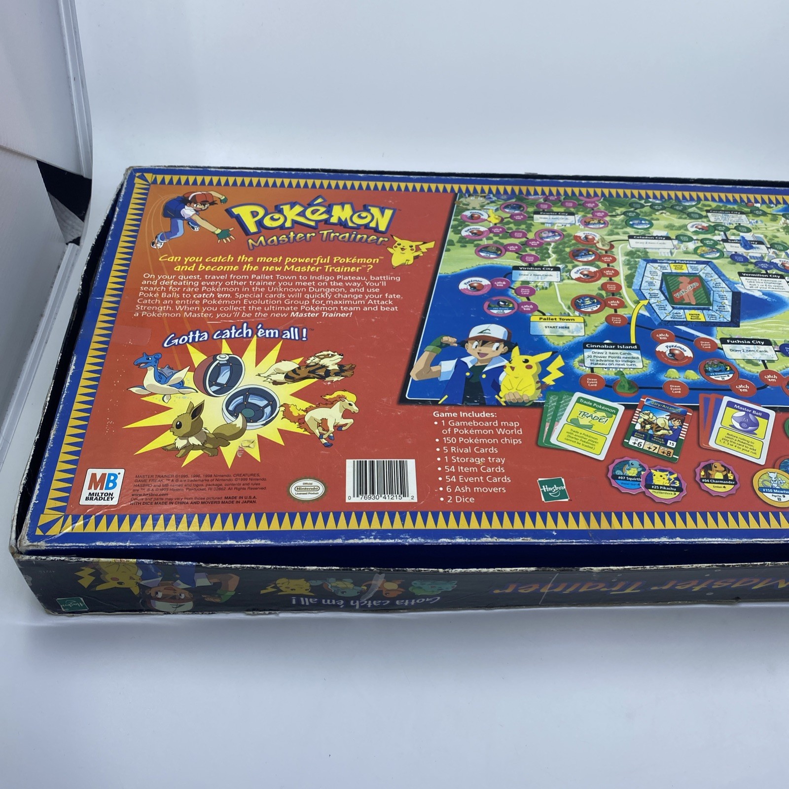 1999 Pokémon Master Trainer Board Game Milton Bradley Incomplete See Description