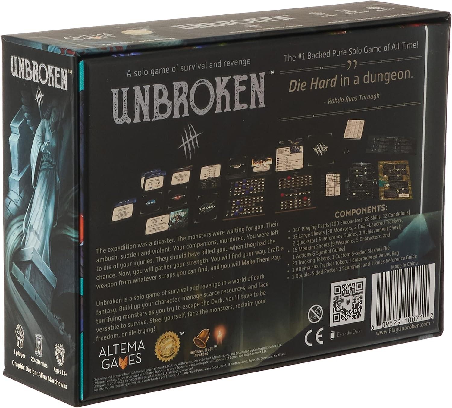 Unbroken – A Solo Card Game of Survival and Revenge