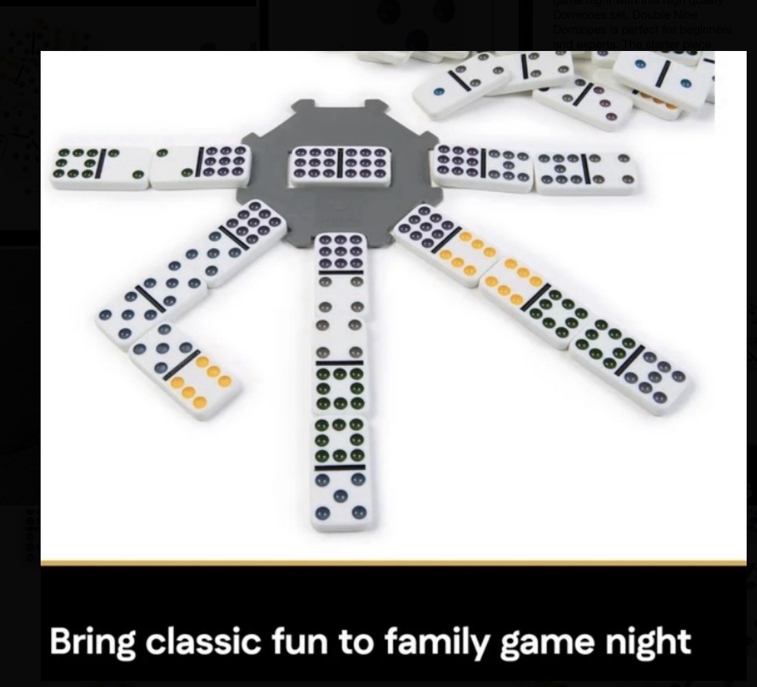 Spin Master Games Cardinal Classics Double Nine Dominoes 55pc Set in Storage Tin