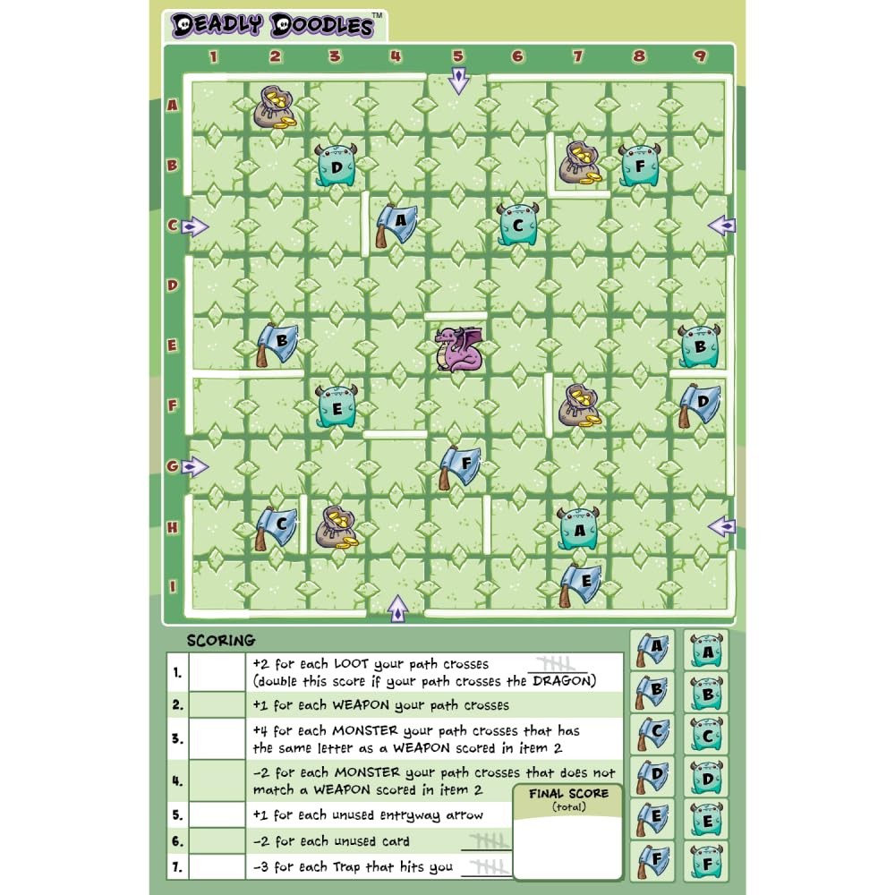 – Deadly Doodles Second Edition, A Draw ‘N’ Draw Game, for Ages 14 and Up