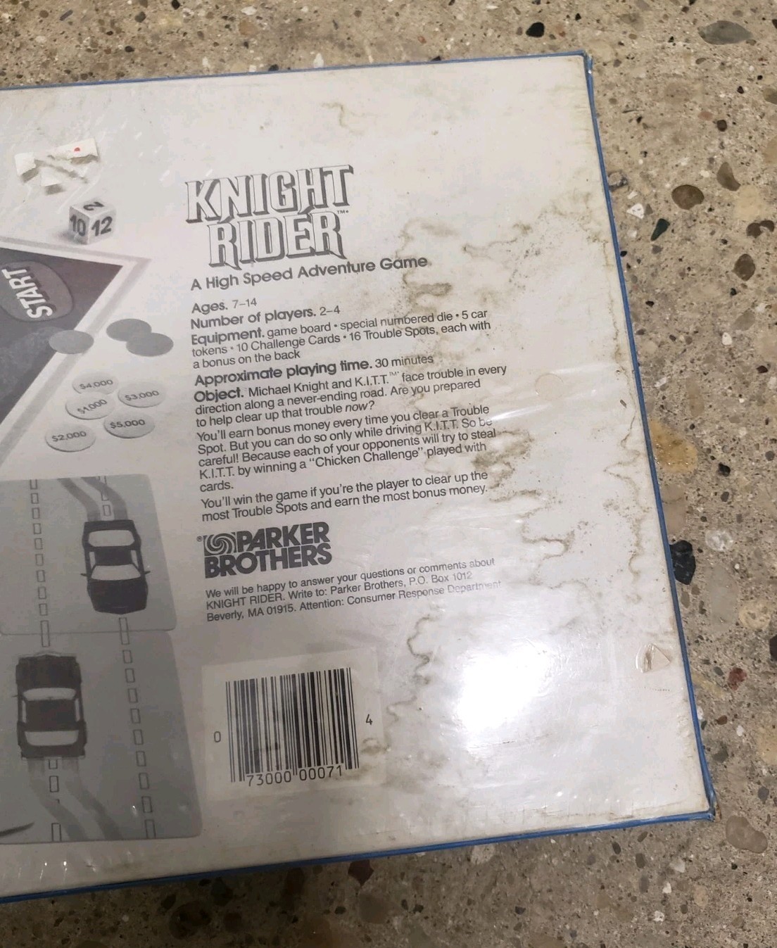 PARKER BROTHERS KNIGHT RIDER BOARD GAME New and Sealed Some issues Read