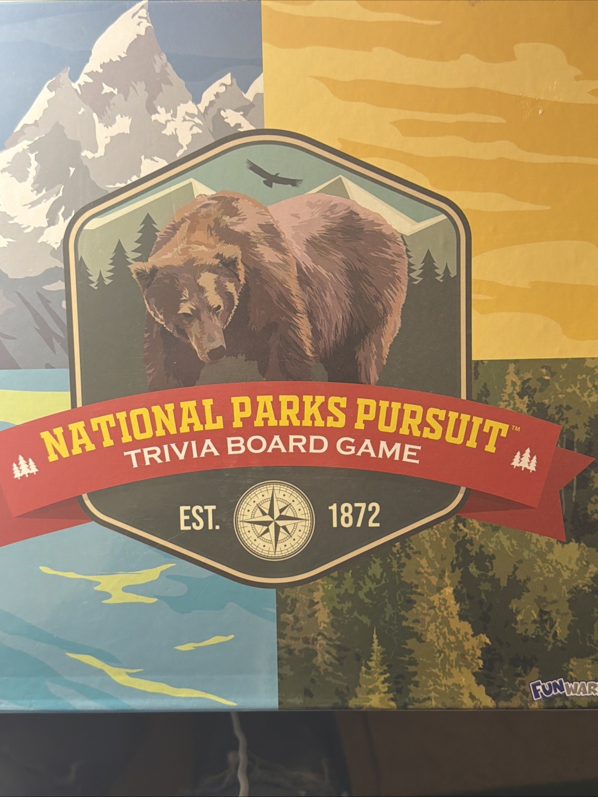 Funwares National Parks Pursuit Trivia Board Game New