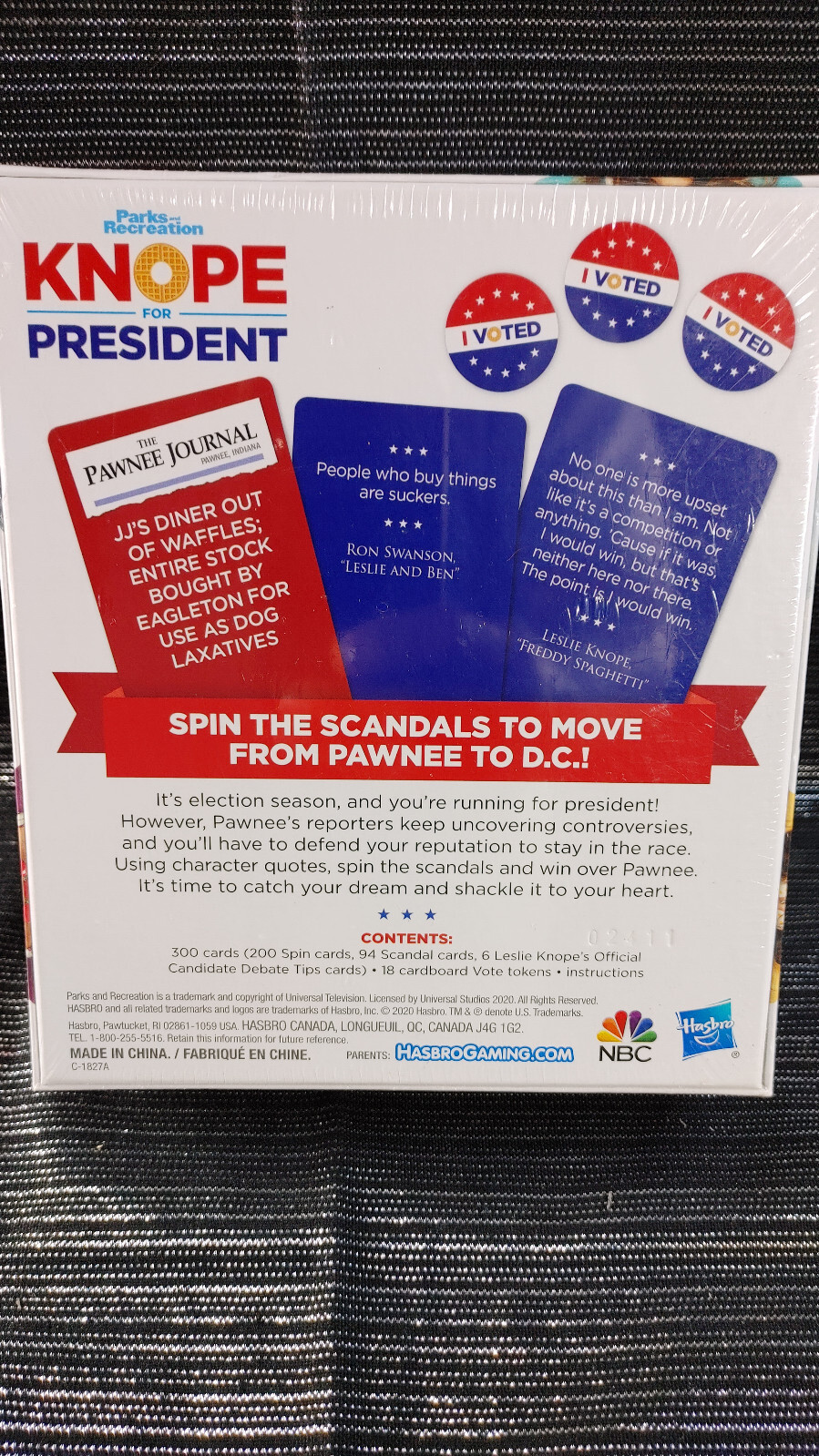 Knope For President Party Card Game for Ages 14+ NBC Parks & Recreation Show
