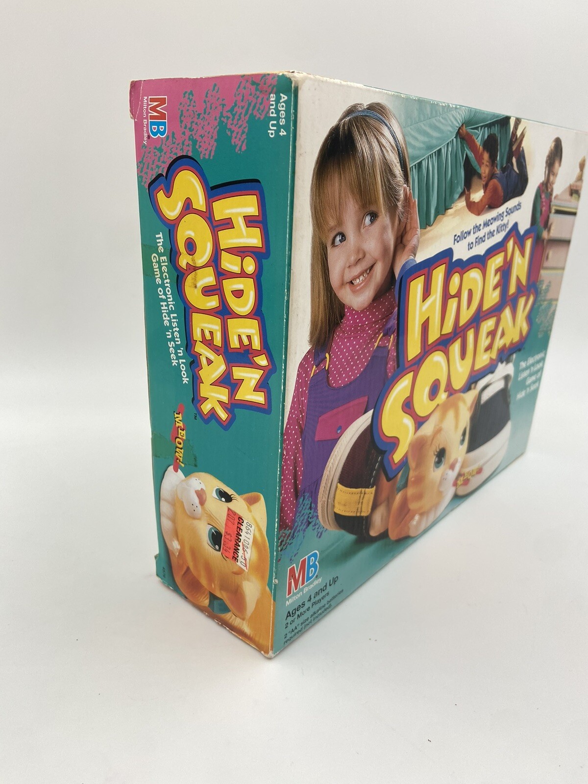 Vintage 1994 Milton Bradley Hide N Squeak Kitty Cat Game CIB Complete in Box