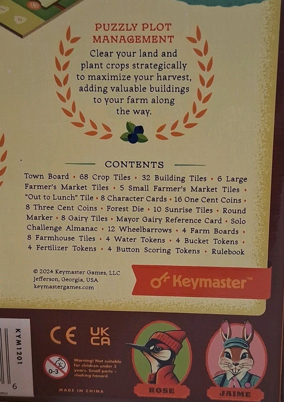 Keymaster Games Harvest Board Game