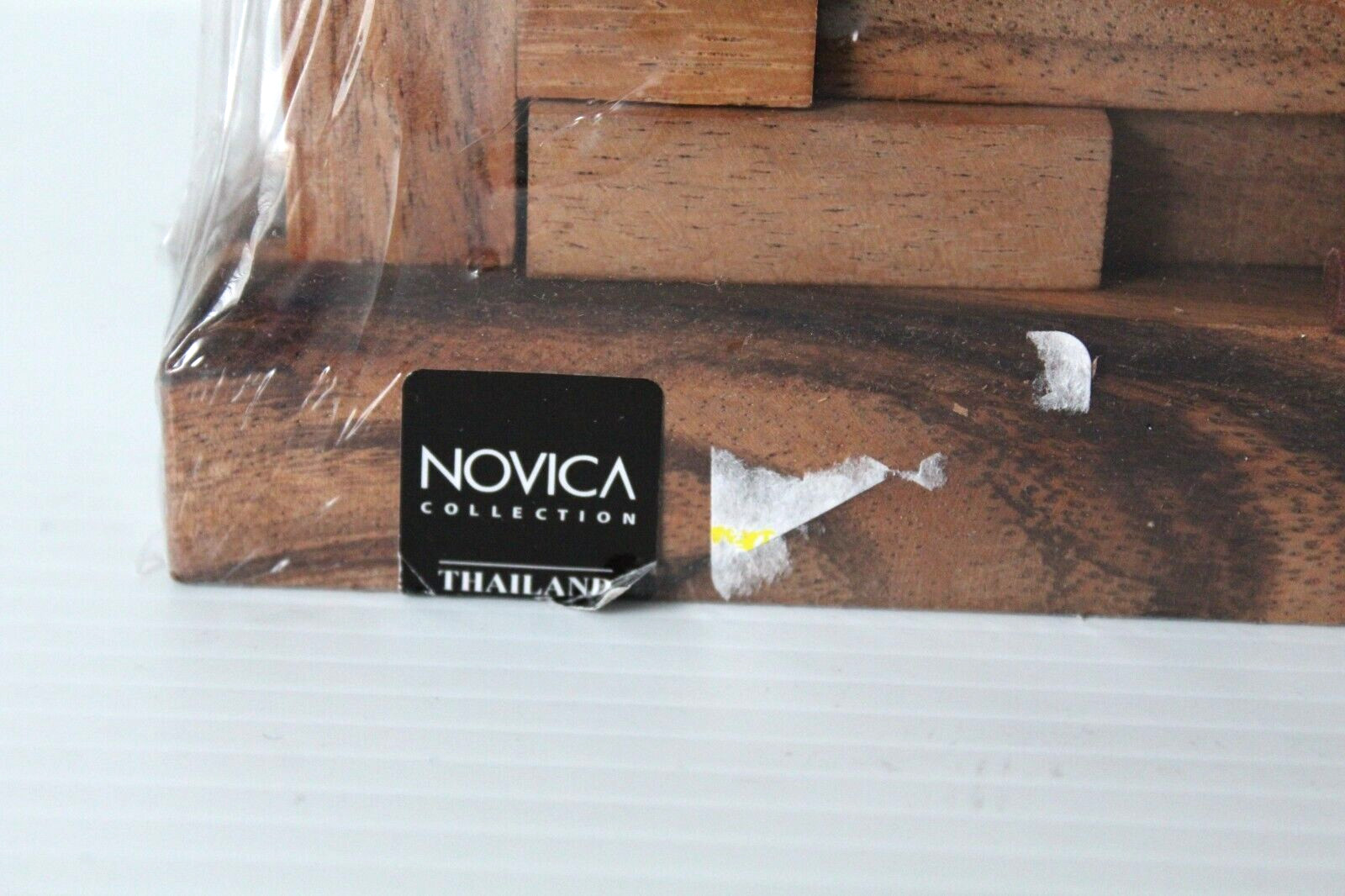 Novica Collection Handmade Stacking Wall Raintree Wood Block Game from Thailand