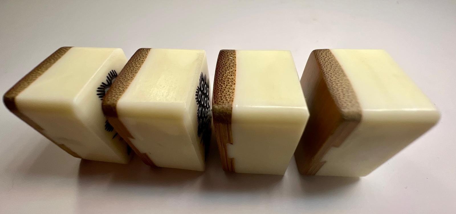 Vintage Bone & Bamboo Mah Jong Set