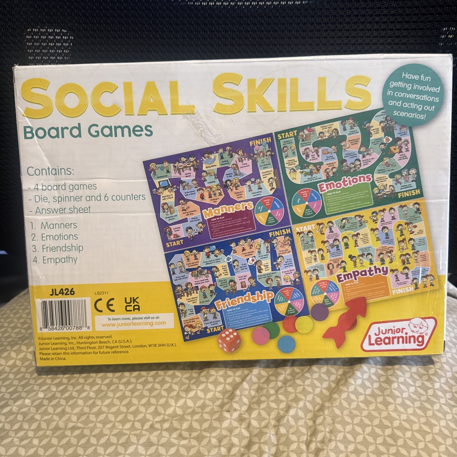 Social Skills Board Games for Kids Ages 5+ Empathy Friendship Manners new Sealed