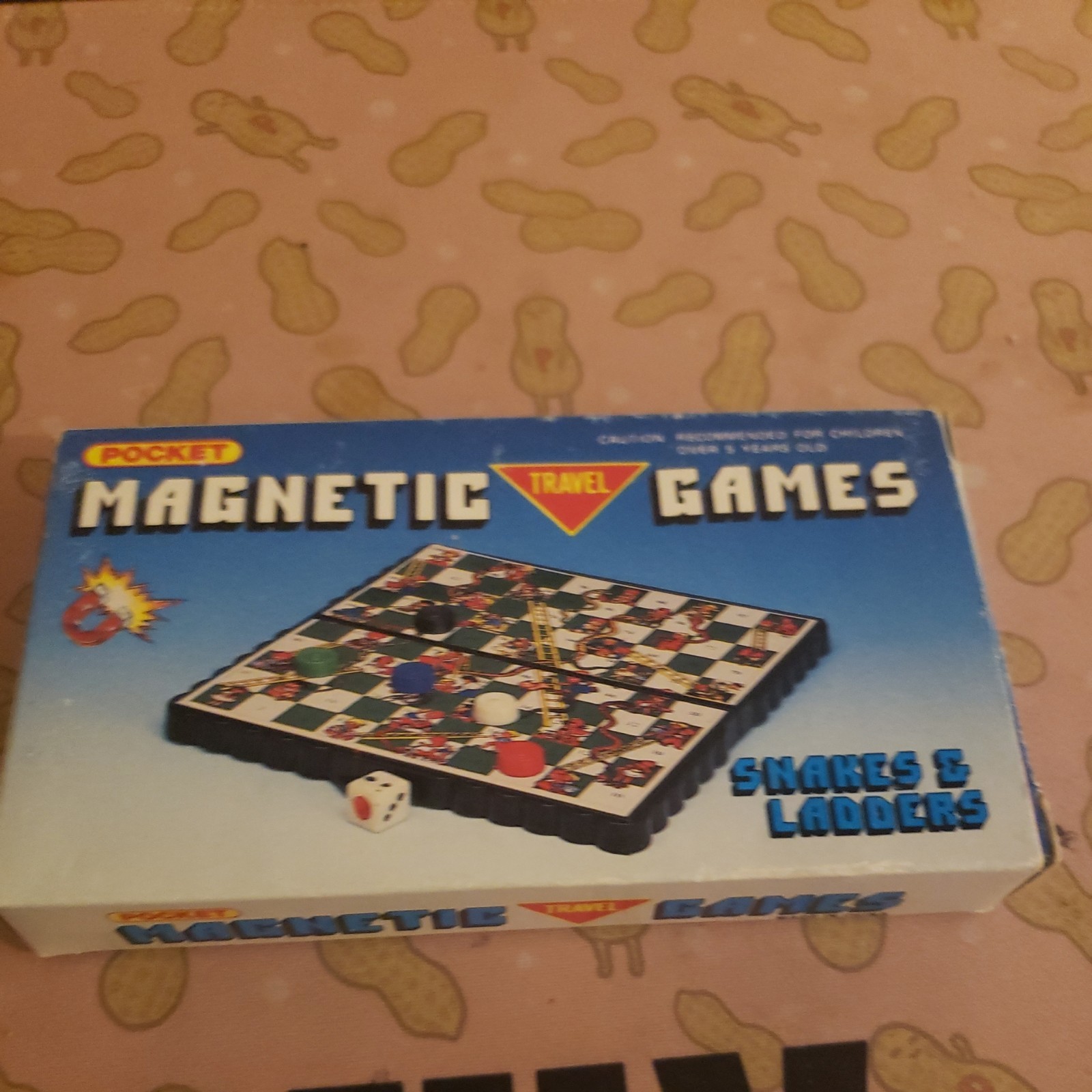 Pocket Mini Magnetic Travel Game Travel Snakes & Ladders Pocket Game Vintage Box