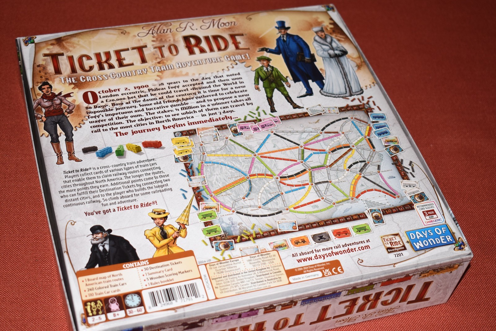 Days of Wonder Ticket To Ride by Alan Moon Train Adventure Board Game – Complete