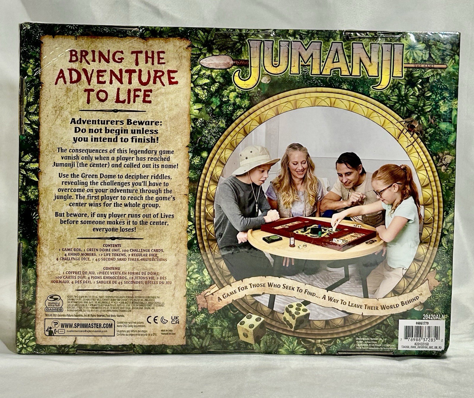 Jumanji Board Game In Real Wooden Box Edition (Spin Master, 2021)