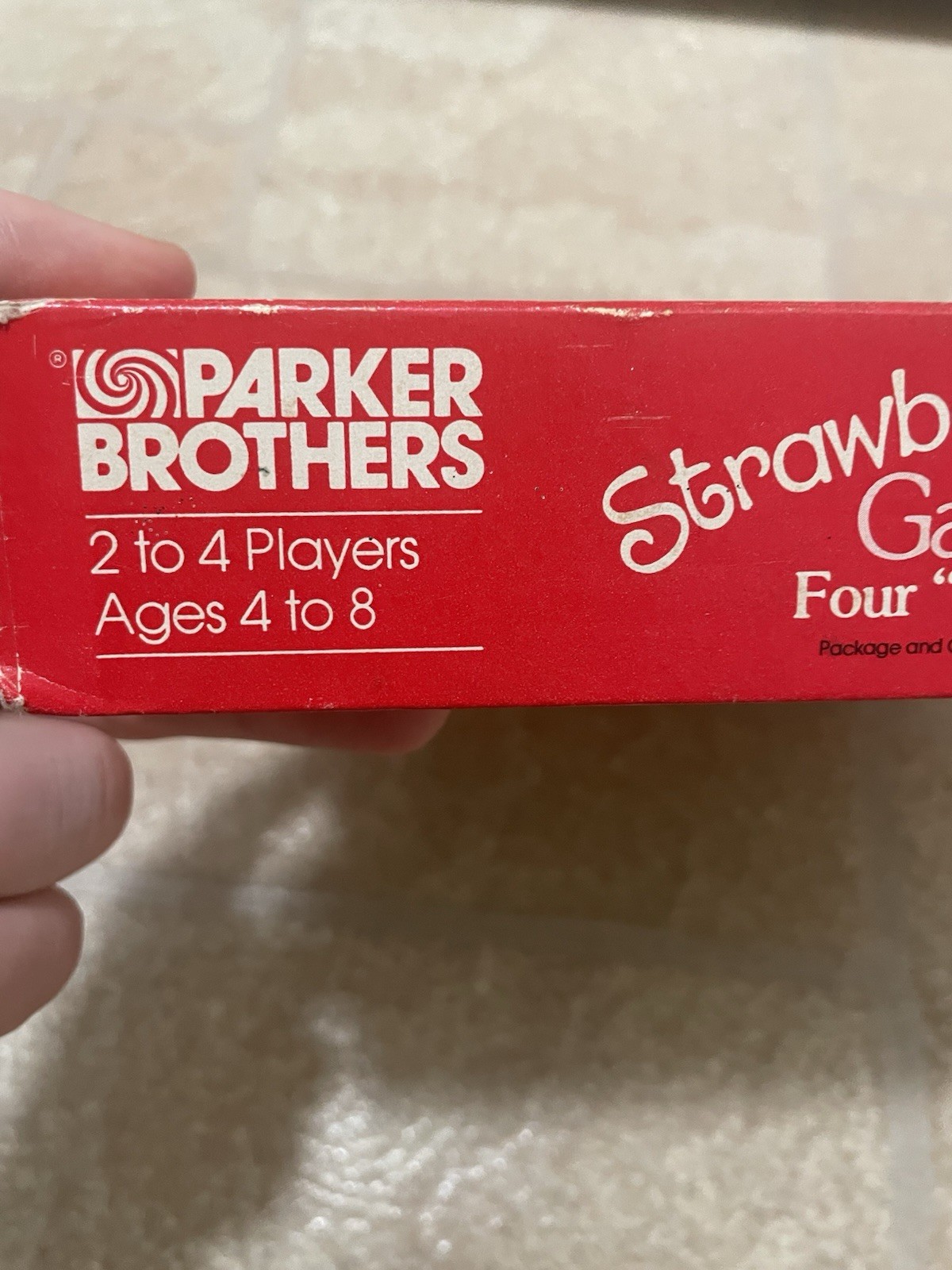 Vintage 1981 Strawberry Shortcake Game Basket 4 “Berry” Fun Games Bingo Dominoes