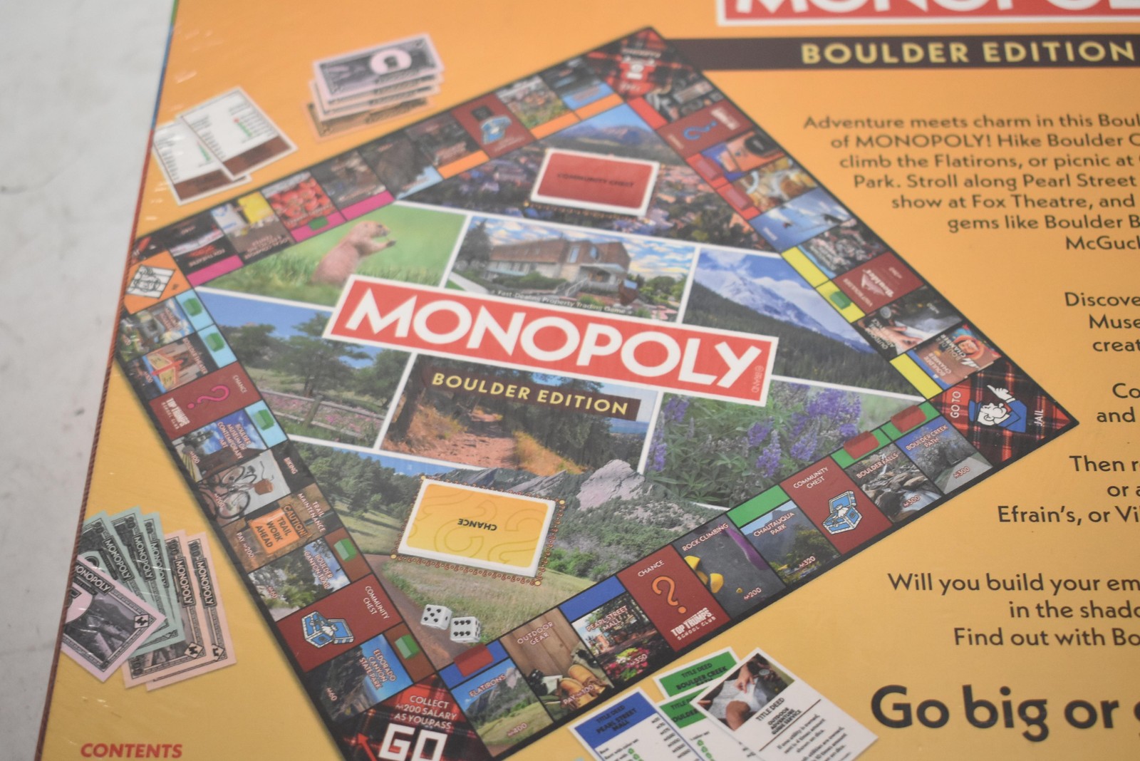 Monopoly Boulder Edition Board Game New Sealed Ages 8+ Made In USA Top Trumps
