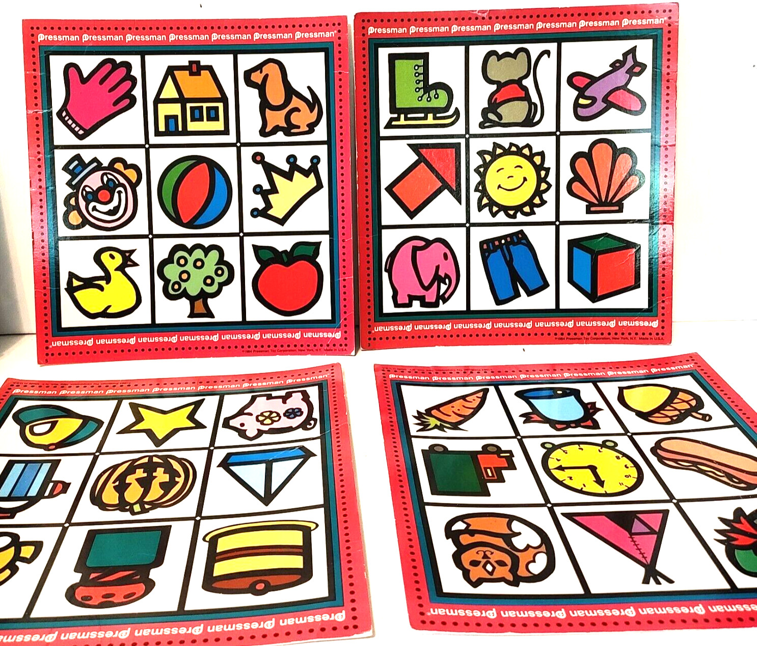 Picture Bingo – Matching Picture Bingo Game – Pressman – Complete Vintage 1984