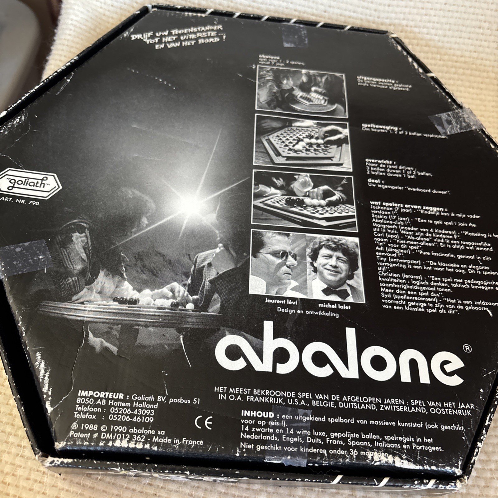 Abalone Game COMPLETE Goliath Made In France 1990 Box Wording In Dutch