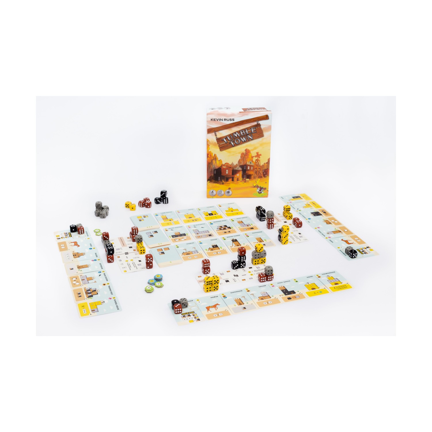 Weird Giraffe Board Game Tumble Town Box VG+/NM