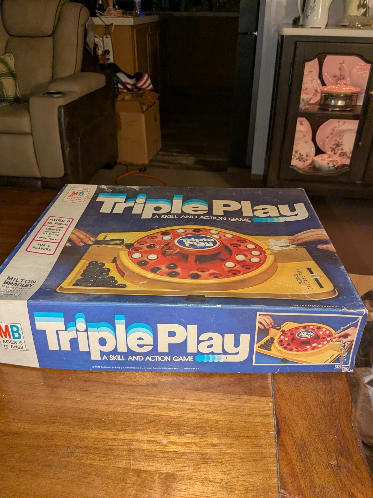 TRIPLE PLAY Skill and Action Game Milton Bradley 1978 Complete In Nice Condition