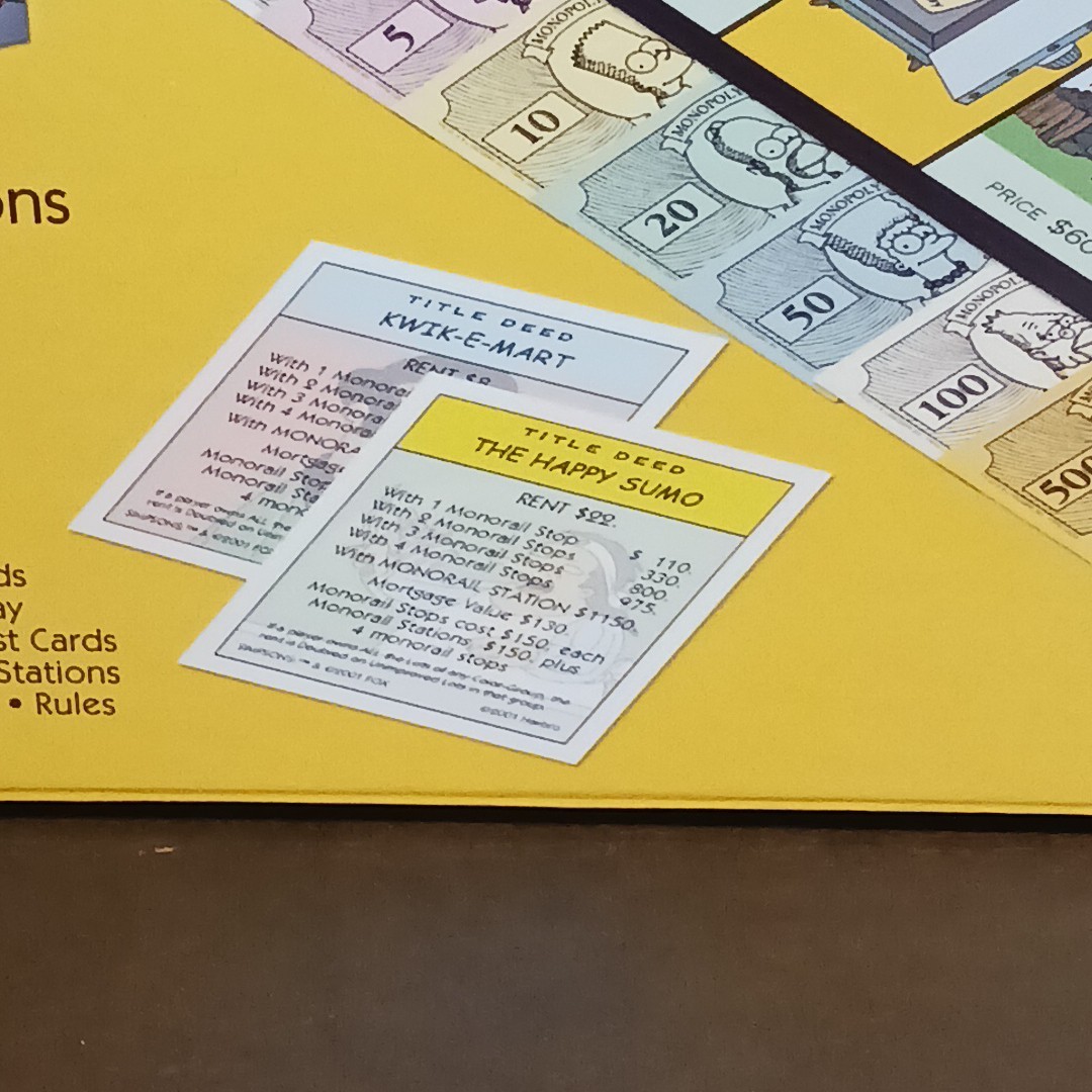 VINTAGE Monopoly THE SIMPSONS BOARD GAME w/ Collectible Tokens 2001 SEALED 🎲