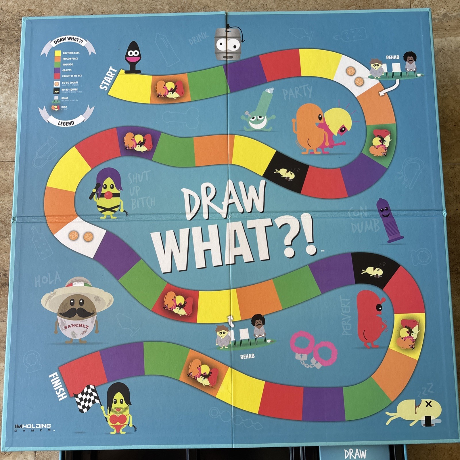 Draw What?! Adult Board Game Rare 100% COMPLETE