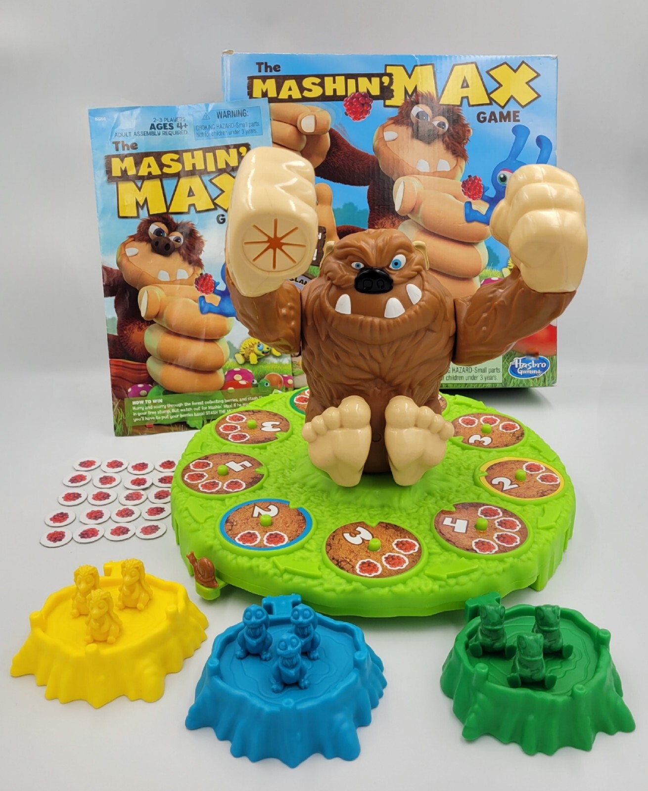 Mashin’ Max Board Game Stash & Dash Game Hasbro Has Box Manual Missing 4 Berries