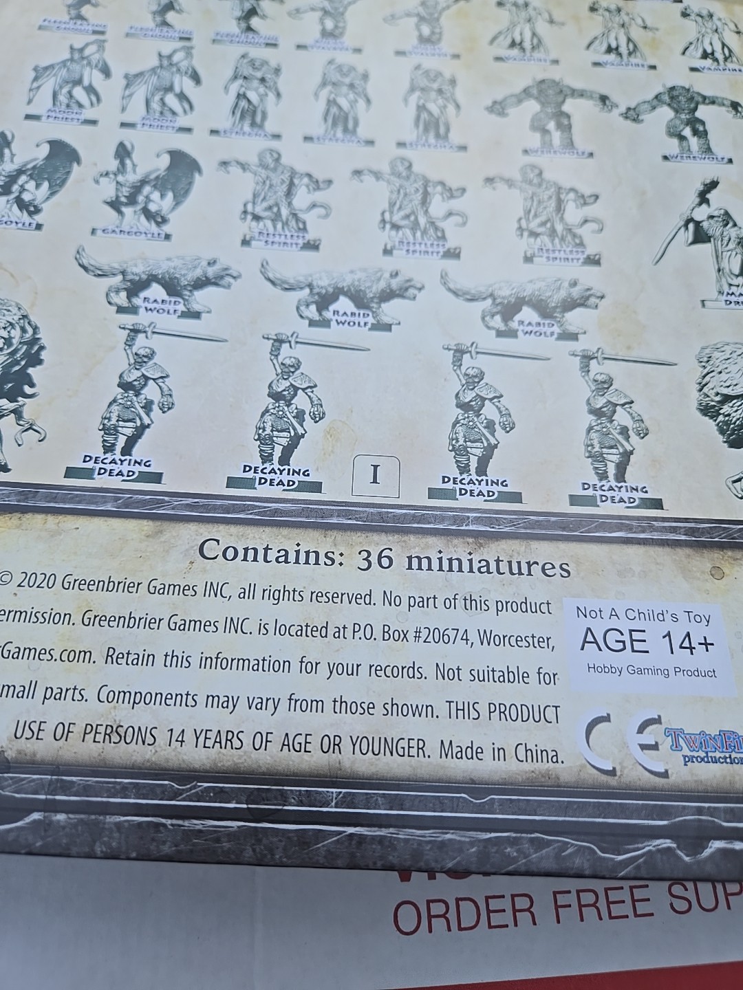 Folklore The Affliction Core Set Miniature Bestiary Volume I, 36 figures