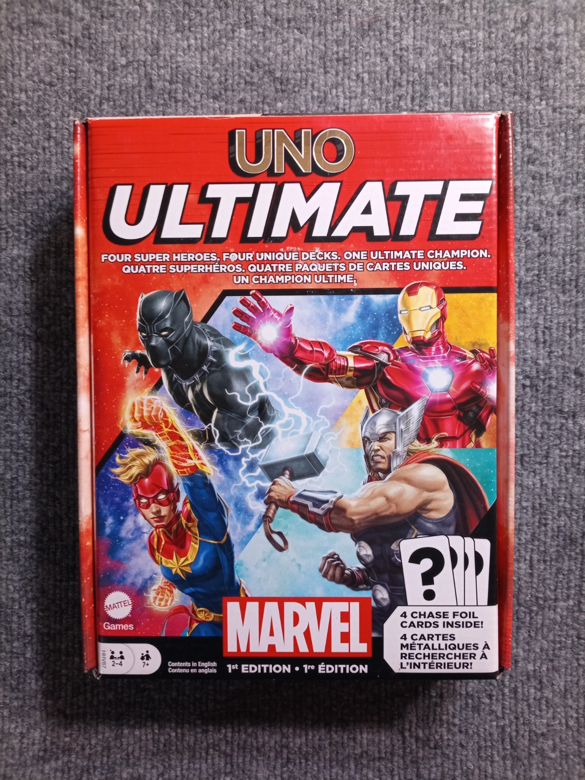 UNO Ultimate Marvel 1st Edition Complete Foil Pack