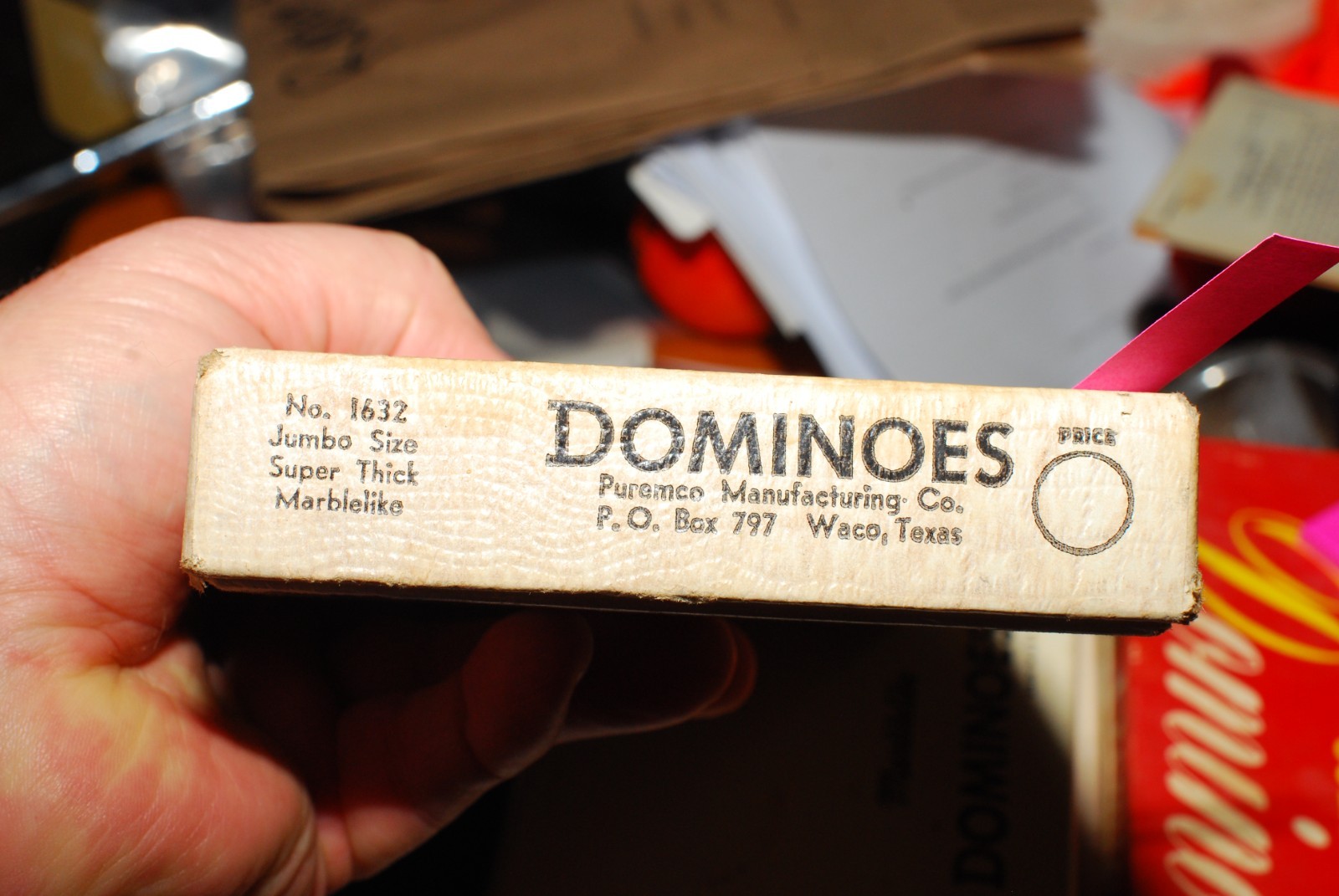 Vintage Dominoes – Puremco Dominoes – JUMBO SIZE GIANT FACE SUPER THICK