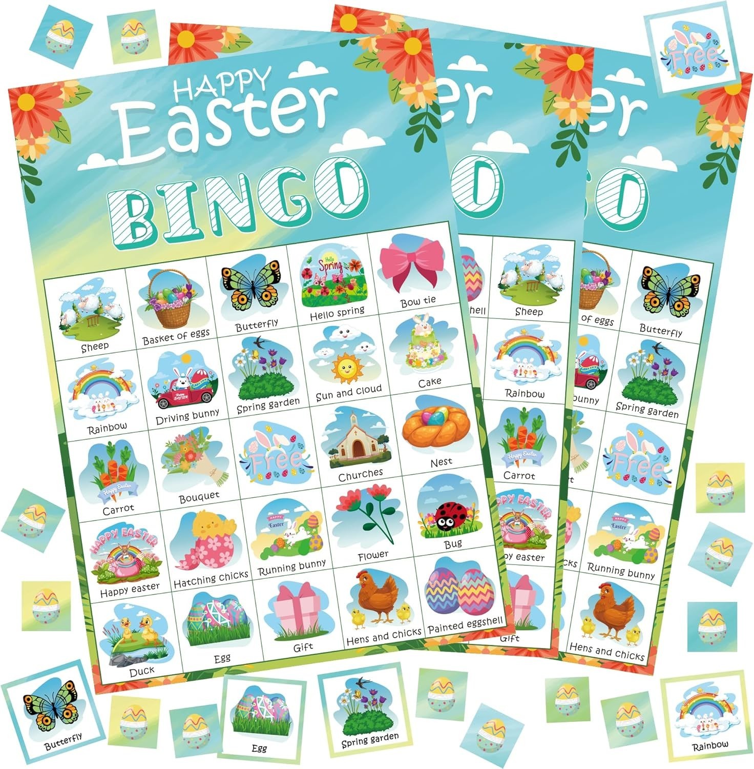 Easter Bingo Games for Kids | Easter Crafts Toys for Boys Girls Adults Teens,…