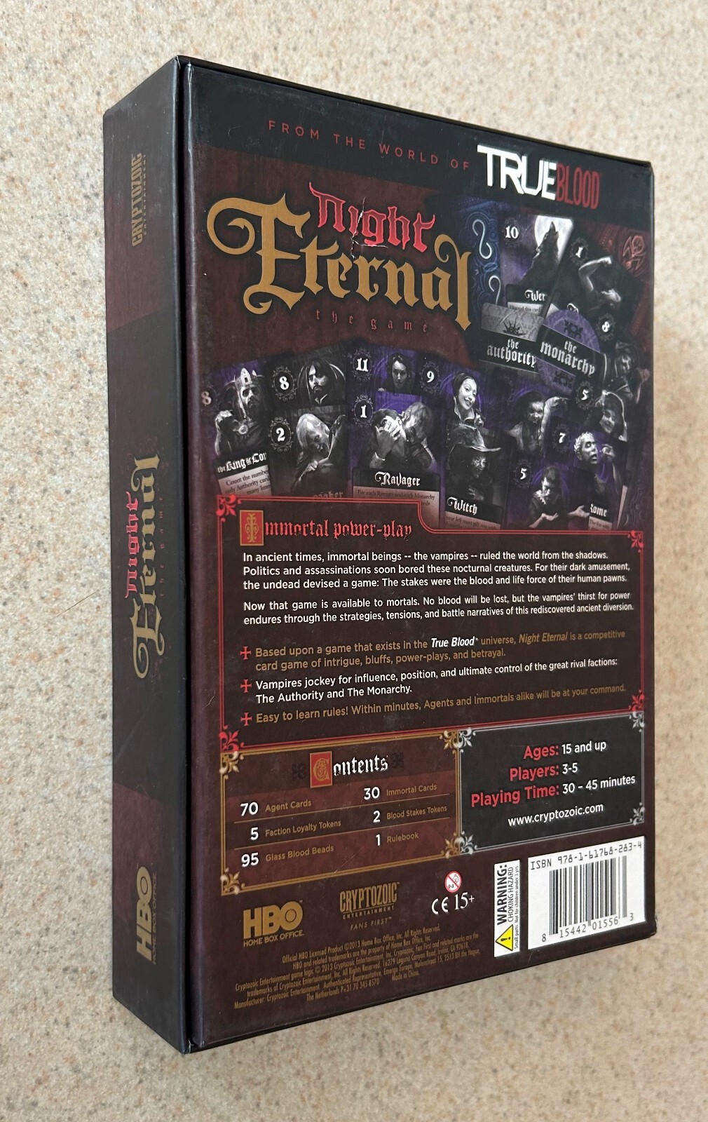 NIGHT ETERNAL True Blood (2013 Cryptozoic HBO Games) — Complete