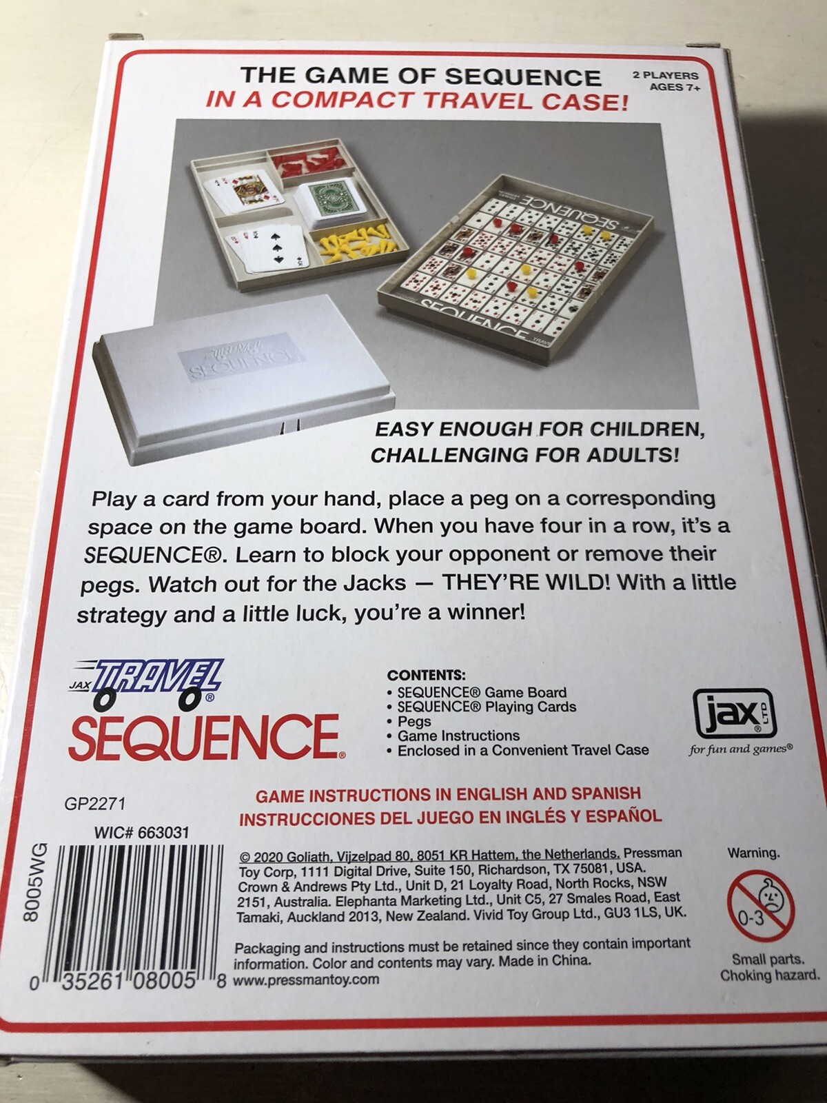 Travel SEQUENCE Board Game (2020) NEW Strategy Game Travel Board Game