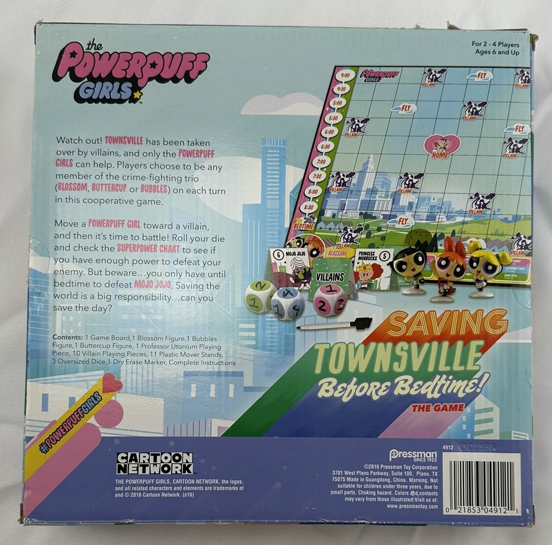The Powerpuff Girls: Saving Townsville Before Bedtime Game Pressman Brand New