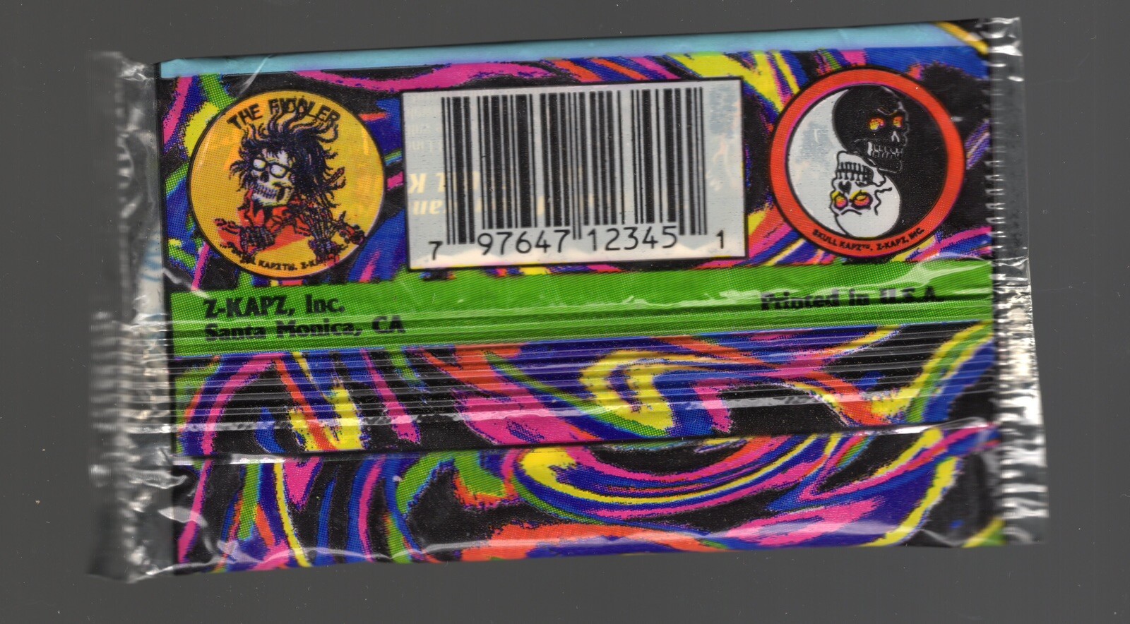 Skull Kapz Pogs Vintage Factory Sealed Pack, 5 Skull Kapz + 1 Holographic Kapz