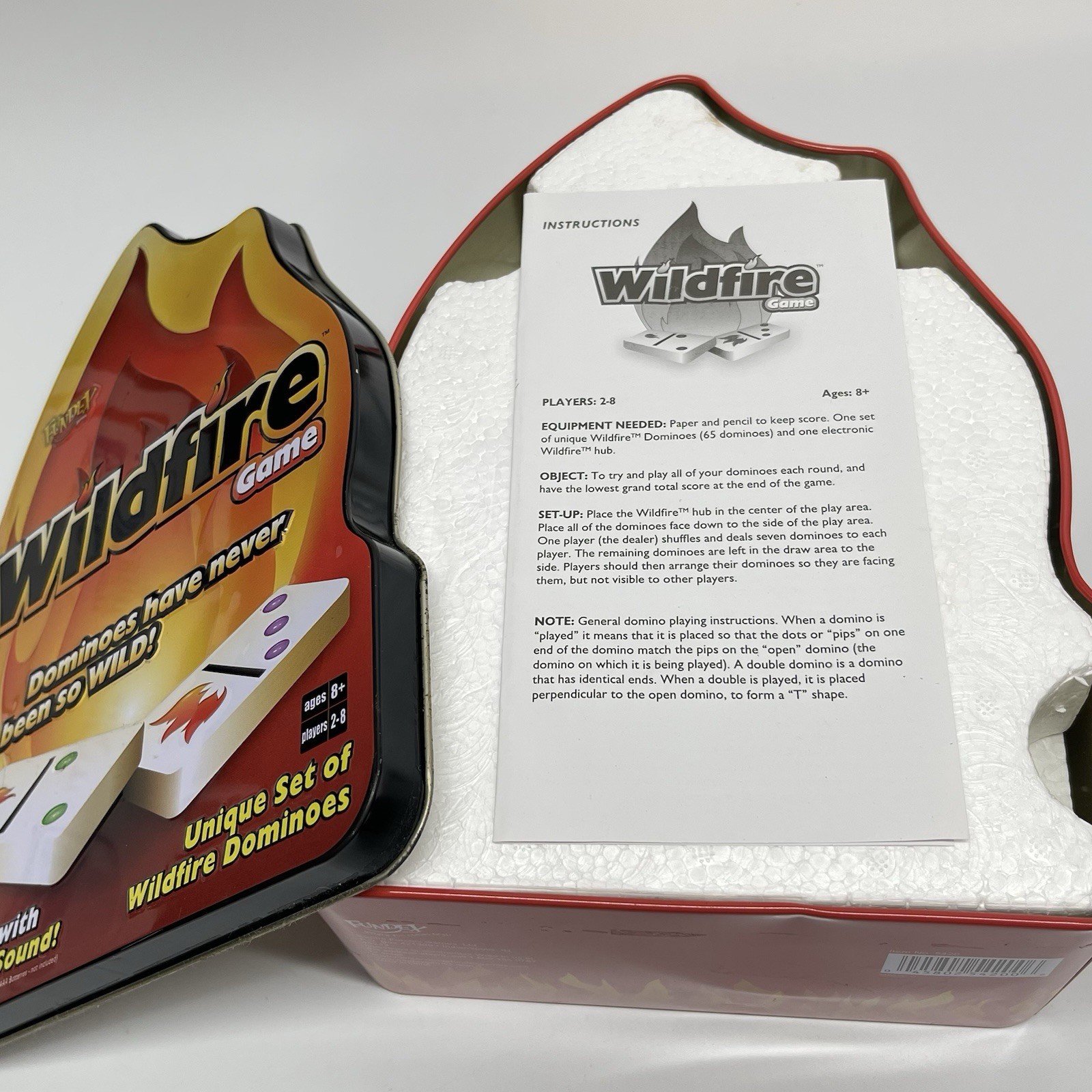 Fundex Wildfire Dominoes Electronic Game Hub Lights & Sounds Ages 8+ Works