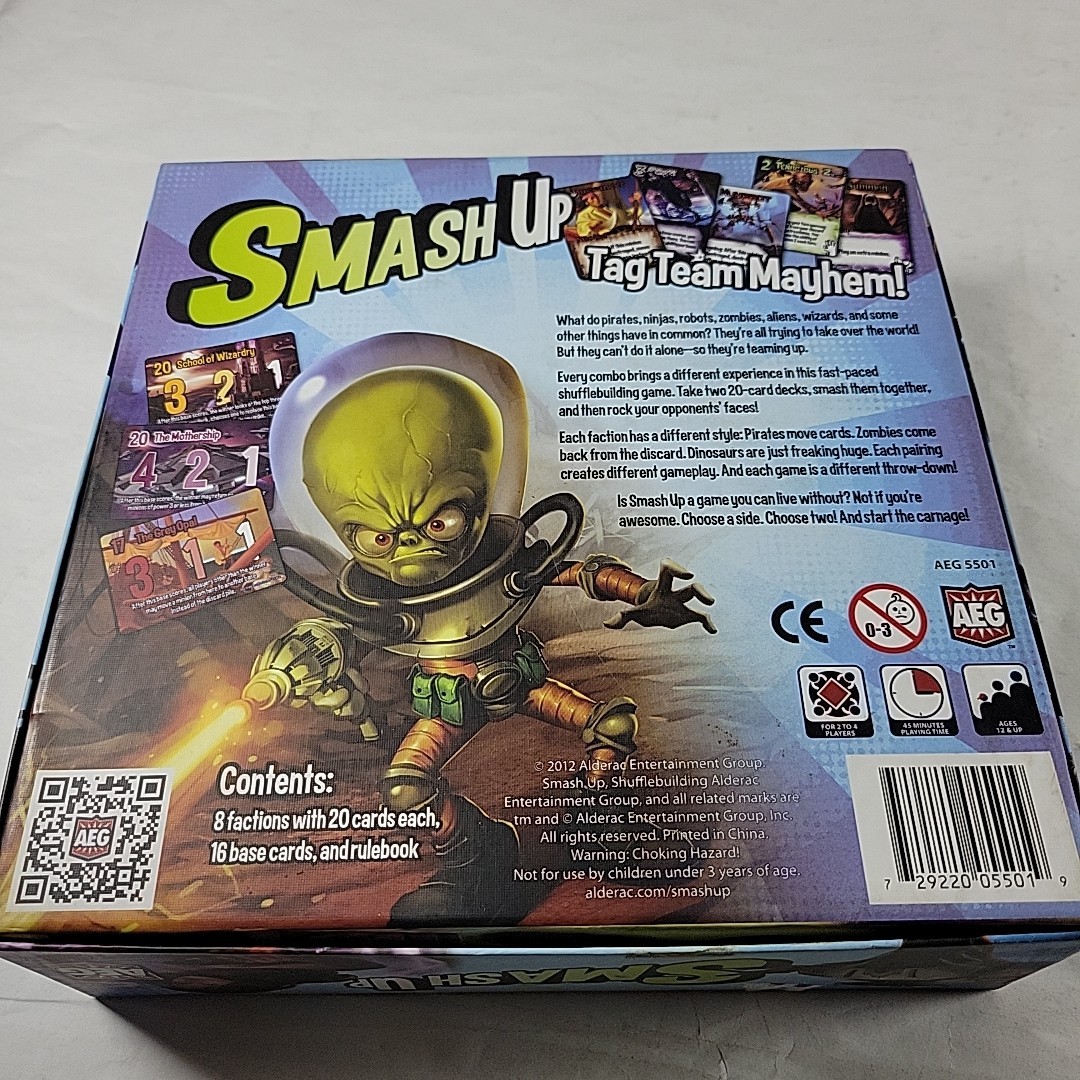 Smash Up Card Game (AEG) 1st Edition Core Set CIB Fun / Adults & Teens COMPLETE