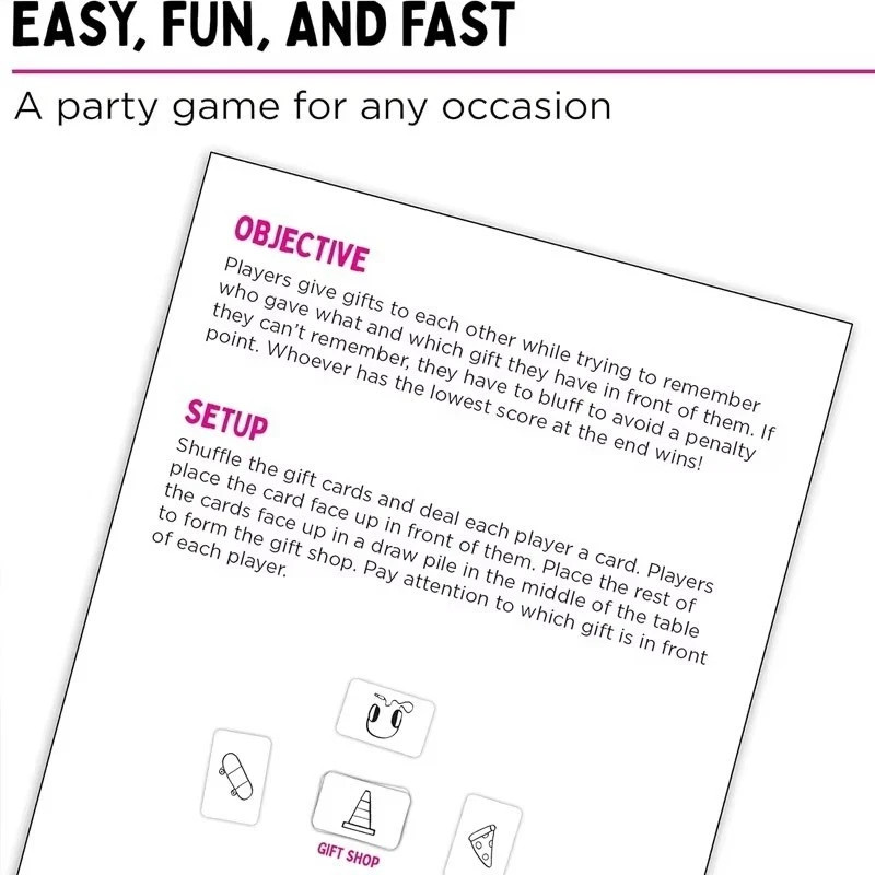 That’S Not a Hat – Fun Bluffing & Memory Party Game for All Ages Components