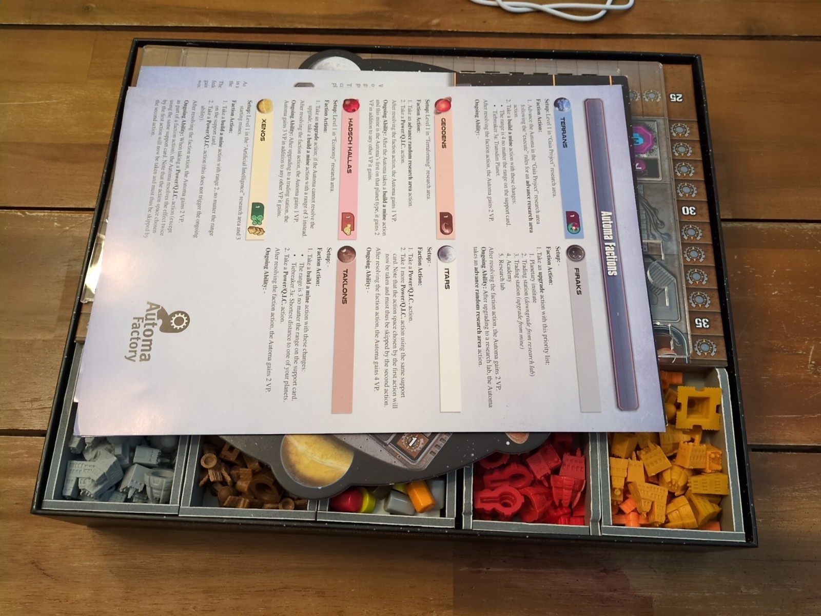 *Missing 1 Piece* Gaia Project Board Game With Folded Insert Z-Man Games