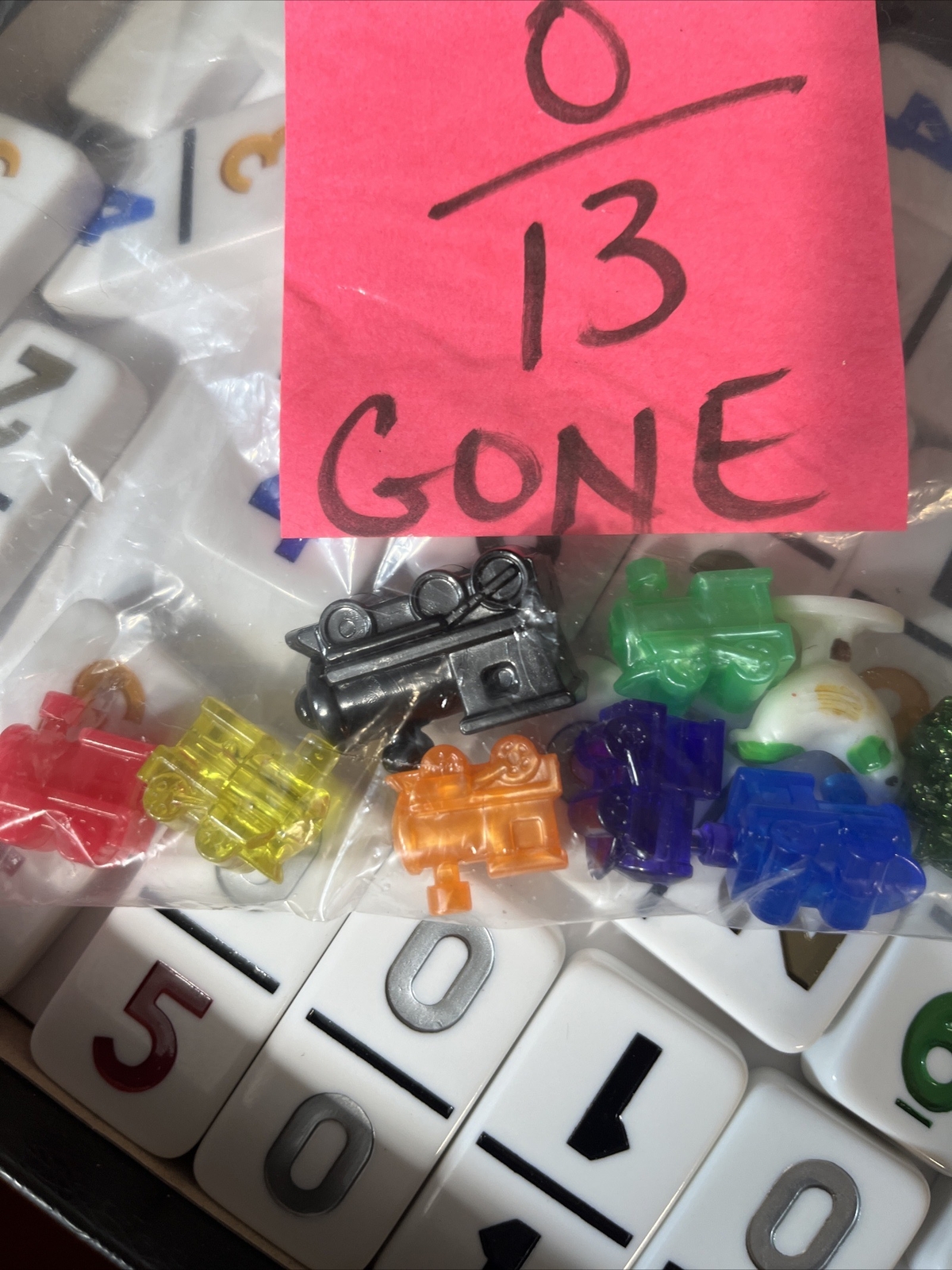 Mexican Train And Chicken Dominoes, Professional Set Of 136 Missing 0-13 See Pic