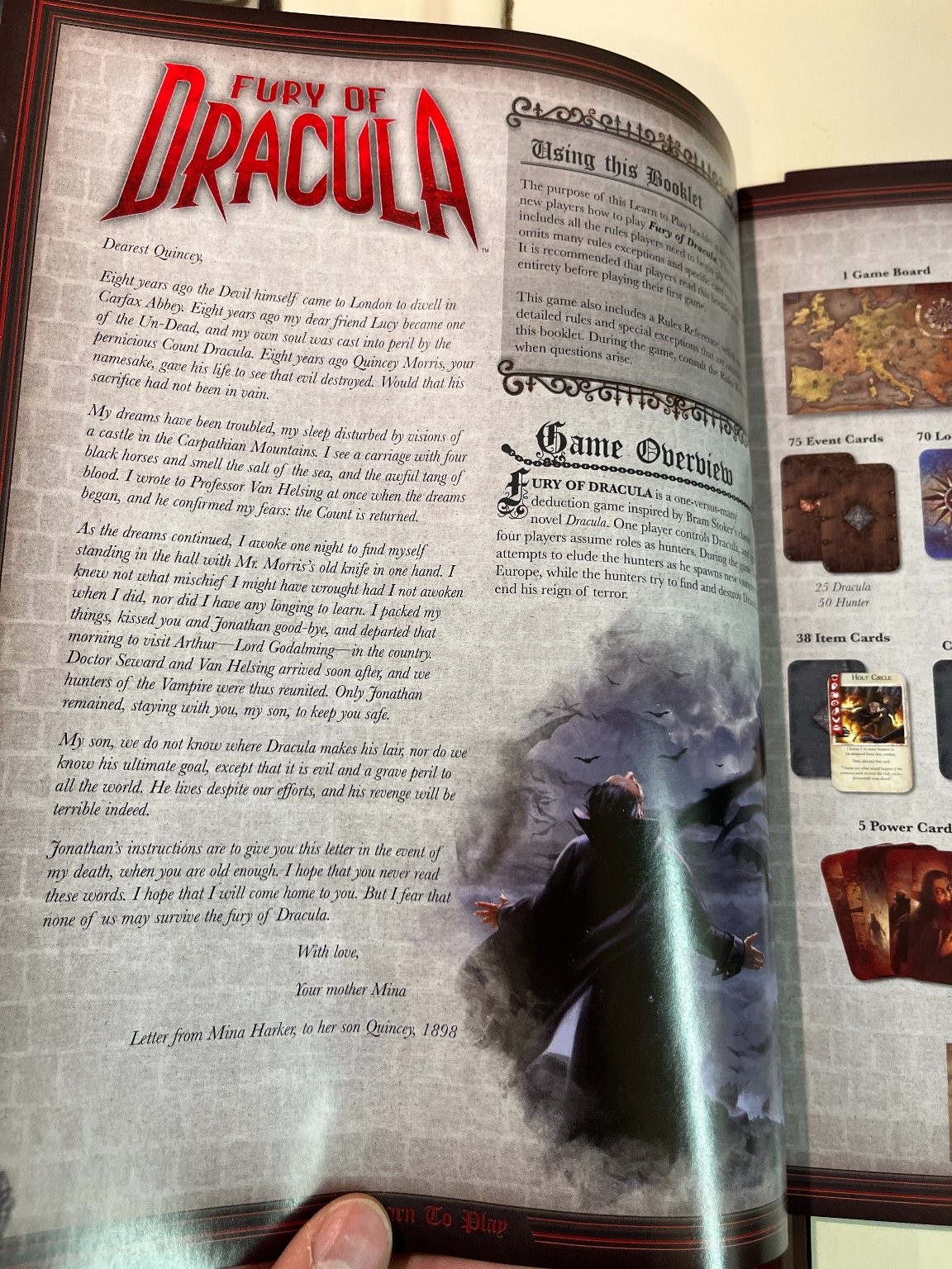 Fury of Dracula Board Game Third Edition, Fantasy Flight Gothic Horror, Complete