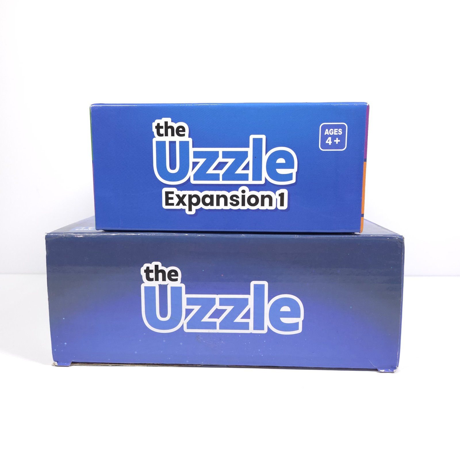 The Uzzle Base Game + Expansion 1 Complete Puzzle Blocks Cards Brain Game