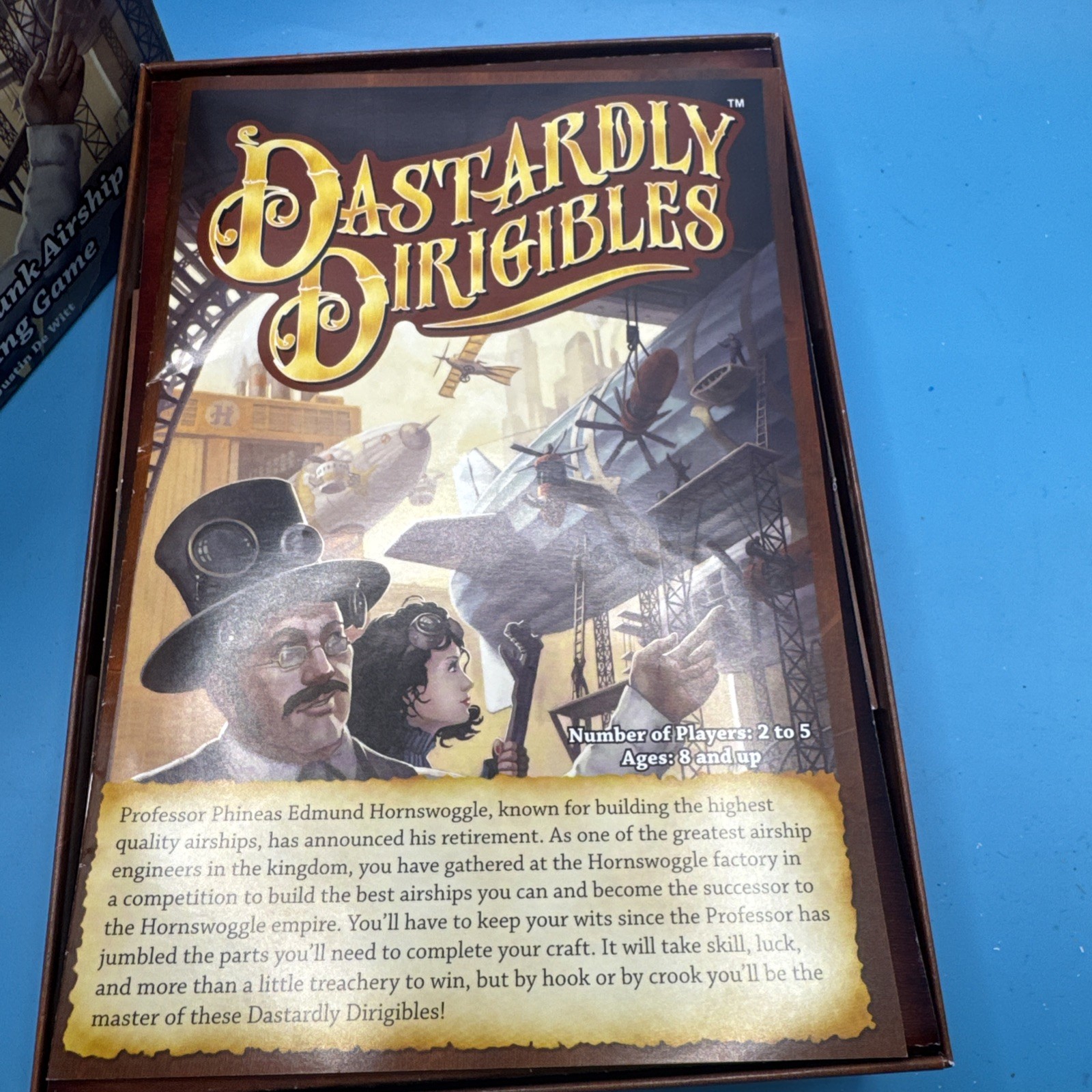 2016 DASTARDLY DIRIGIBLES Steampunk Airship Building Card Game EUC Complete