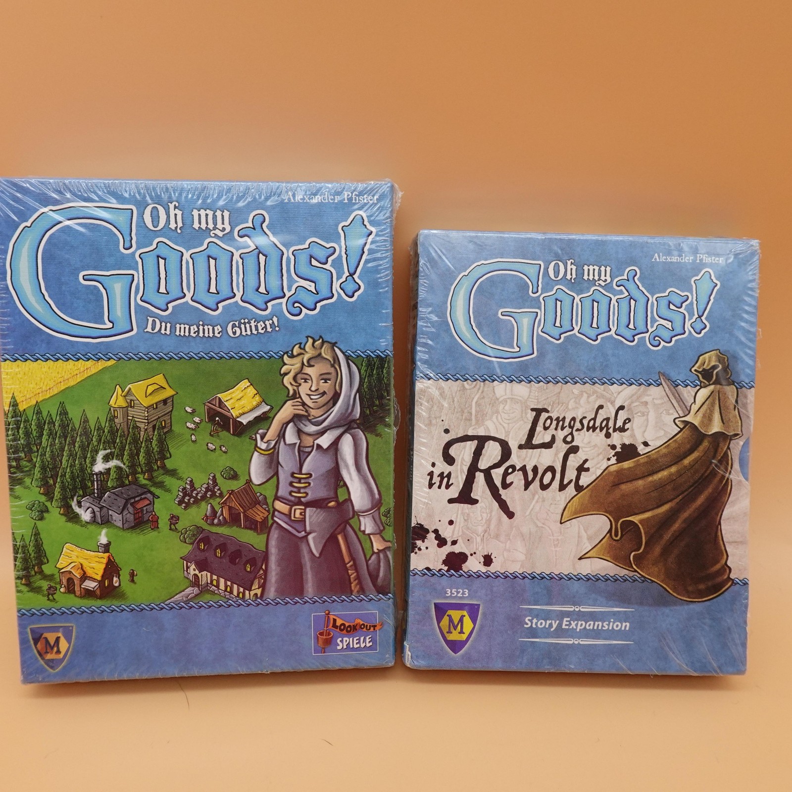 Mayfair Games Go Oh My Goods & Longsdale In Revolt Board Game Lot New Sealed